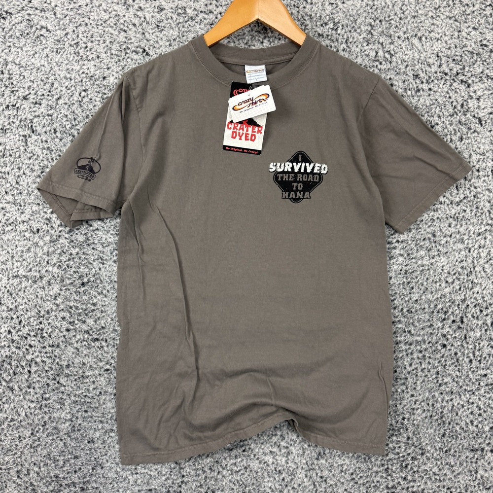 Crazy Shirts Shirt Adult Small Gray I Survived Road To Hana Maui Graphic Tee